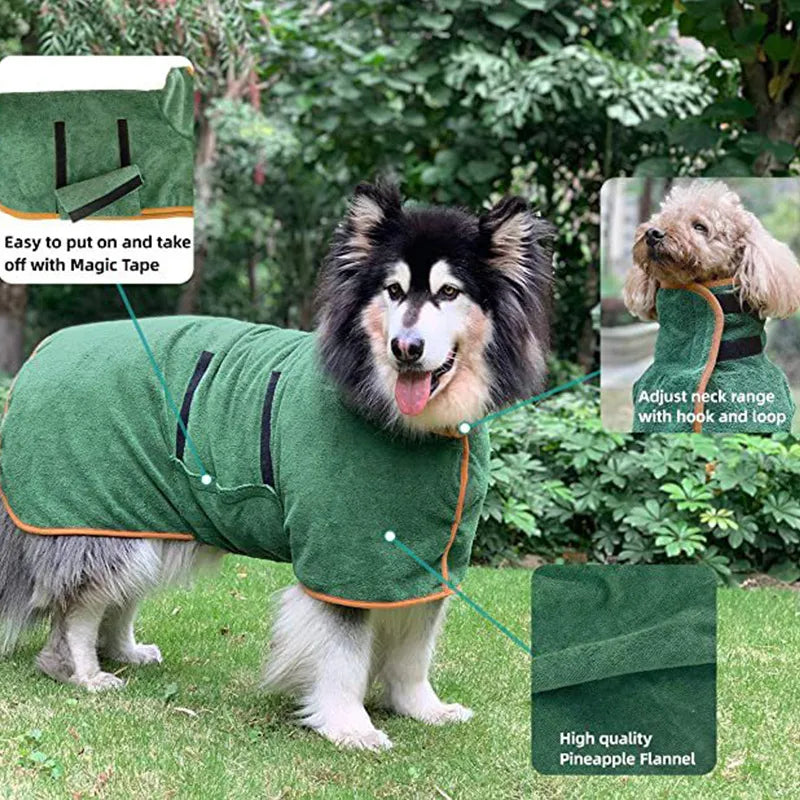 The Zoomie Robe™ — Zoomie-Proof Dog Drying Robe
