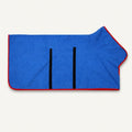 Blue Zoomie Robe with red trim